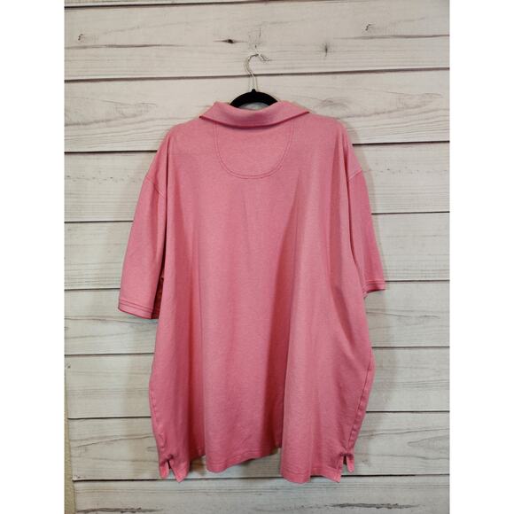 Izod Advantage Performance Men's Pink Stretch Short Sleeve Polo Shirt Size 3XLT - Picture 2 of 6